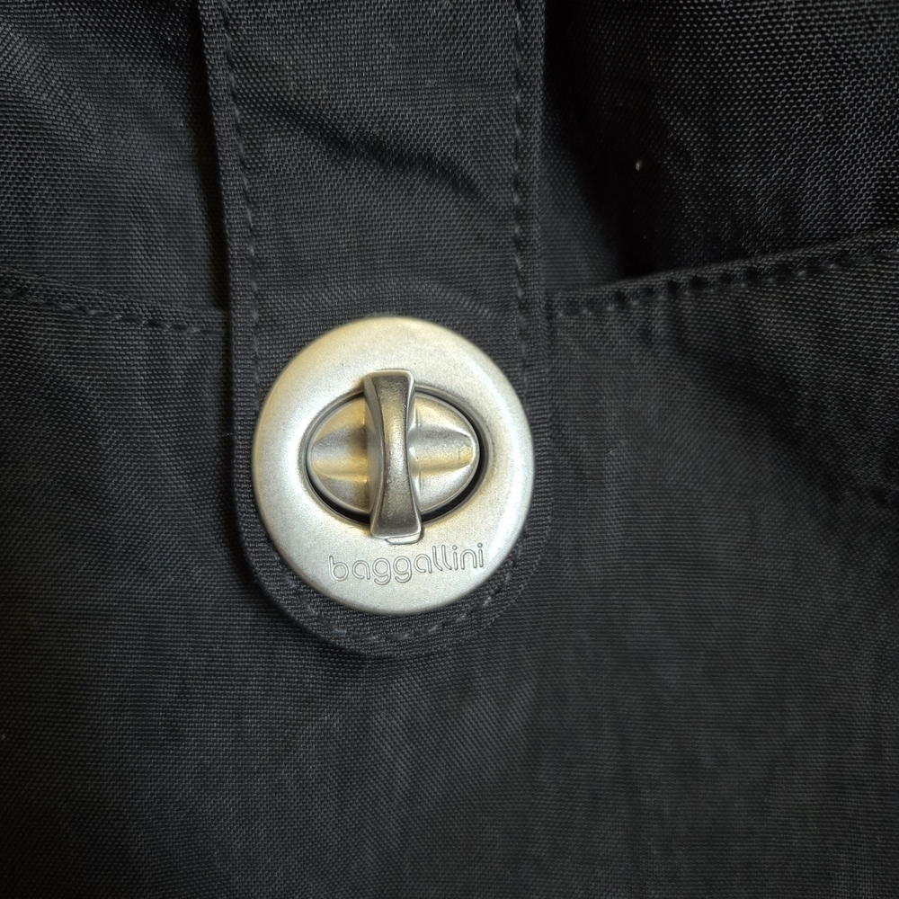 Baggallini Black Crossbody Bag with Silver Accents - Picture 2 of 11